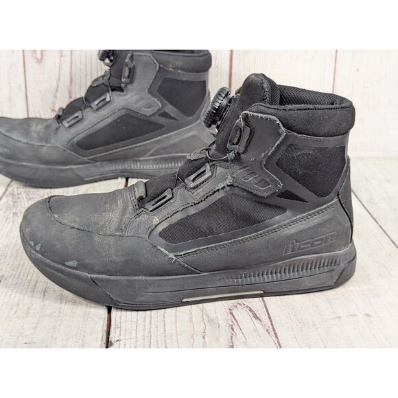 USED - Icon Patrol 3 WP CE Mens Size 10 - Waterproof Motorcycle Boots - Black main image 13